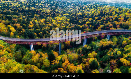 Luftaufnahmen von mikuni Pass, Hokkaido, Japan Stockfoto