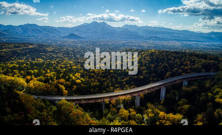 Luftaufnahmen von mikuni Pass, Hokkaido, Japan Stockfoto