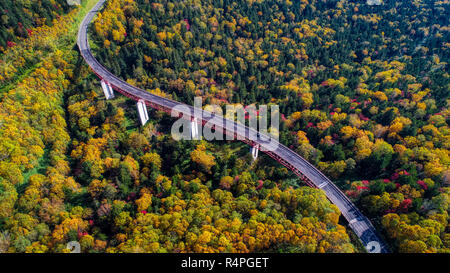 Luftaufnahmen von mikuni Pass, Hokkaido, Japan Stockfoto