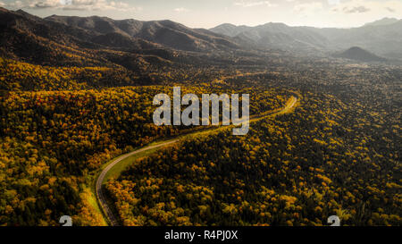 Luftaufnahmen von mikuni Pass, Hokkaido, Japan Stockfoto