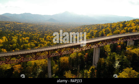 Luftaufnahmen von mikuni Pass, Hokkaido, Japan Stockfoto