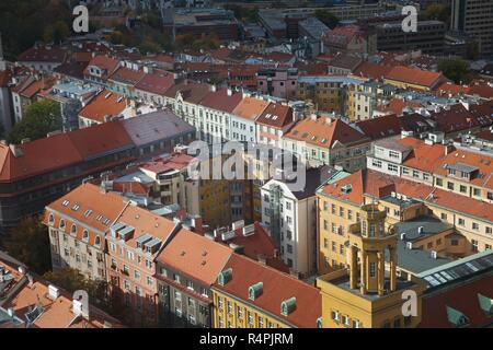Prag, von oben gesehen Stockfoto