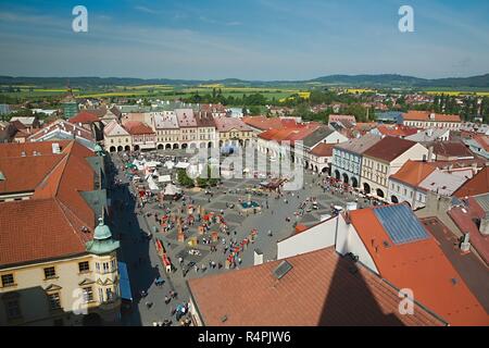 Stadtplatz am Wochenende Stockfoto