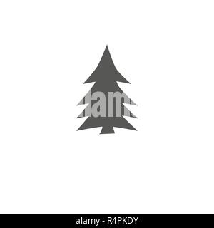 Merry Chrismas Tree Symbol auf weißem Hintergrund Vektor-illustration Flachbild desing Stock Vektor