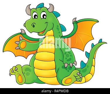 Happy dragon Thema Bild 1 Stockfoto