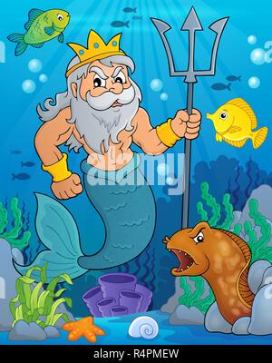 Poseidon Thema Bild 2 Stockfoto