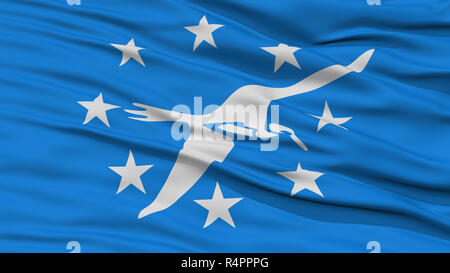 Nahaufnahme des Corpus Christi Stadt Flagge Stockfoto