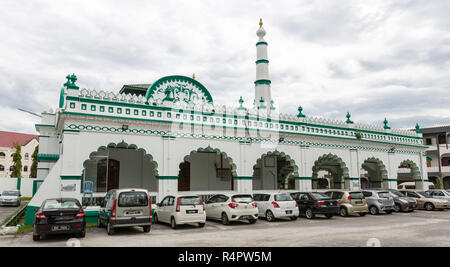 Indische Masjid Moschee, Indien, Malaysia, Ipoh. Stockfoto