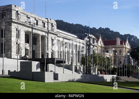 Parlamentsgebäude, Wellington, Neuseeland Stockfoto