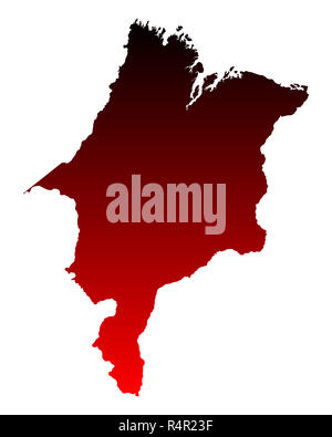 Karte von Maranhão Stockfoto