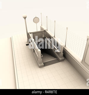 Eingang in die U-Bahn Stockfoto