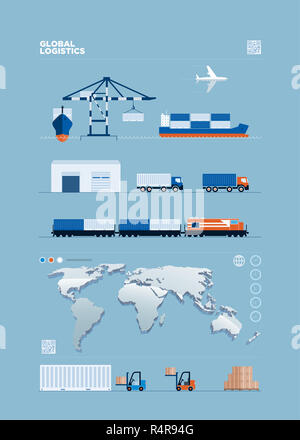 Global Transportation Konzept Stockfoto