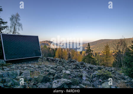 Herbst im Erzgebirge von Sayda, Ostdeutschland Stockfoto