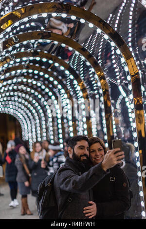 Selfie in der Passage der Conduit den Hof in Covent Garden Stockfoto