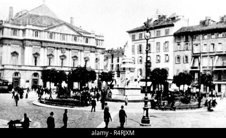 Italien, Mailand, Piazza della Scala, 1872 Stockfoto