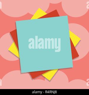 Design business Leere Vorlage isoliert Minimalistische Grafik layout Vorlage für Werbung. Mehrere Layer von leeren Bögen farbiges Papier Pappe Vect Stock Vektor