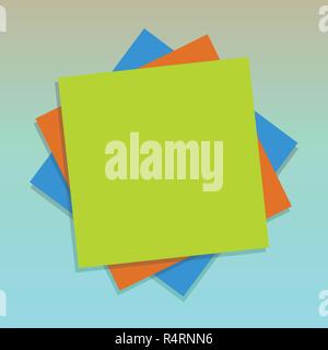 Design Business Konzept leere Raum modernen abstrakten Hintergrund. Mehrere Layer von leeren Bögen farbiges Papier Pappe Vektor mit Schatten Stock Vektor