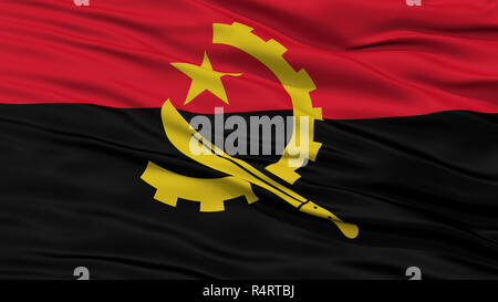 Closeup Angola Fahne Stockfoto