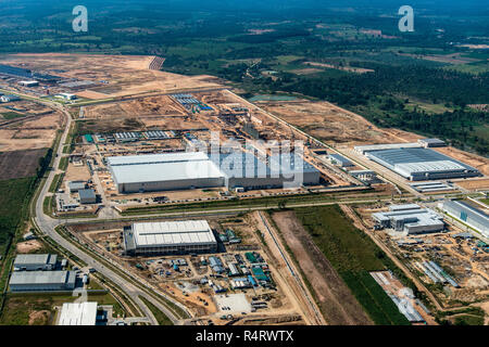 Industrial Estate Land Development Erdbewegung Stockfoto