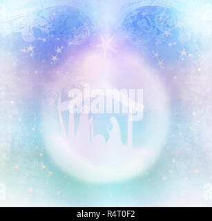 Die Geburt Jesu in Betlehem in einem gläsernen Kuppel Stockfoto