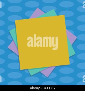 Geschäftskonzept leere Vorlage kopieren Raum isoliert Poster Gutscheine Werbemittel. Mehrere Layer von leeren Bögen farbiges Papier Pappe Vektor Stock Vektor