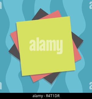 Design Business Konzept leere Vorlage kopieren Raum Text für Anzeige Web site isoliert. Mehrere Layer von leeren Bögen farbiges Papier Pappe Vektor mit Shado Stock Vektor