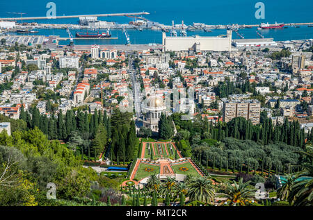 Bahai-Gärten in Haifa, Israel Stockfoto