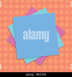 Geschäftskonzept leere Vorlage kopieren Raum isoliert Poster Gutscheine Werbemittel. Mehrere Layer von leeren Bögen farbiges Papier Pappe Vektor Stock Vektor