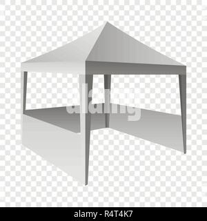 Klappbare Zelt mockup. Realistische Darstellung der Faltbaren zelt Vektor Mockup für auf transparentem Hintergrund Stock Vektor