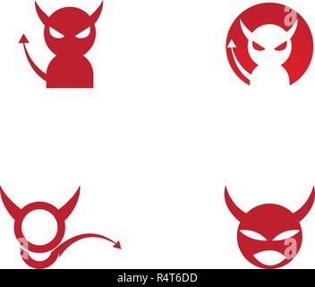 Devil horn Vektor Icon Design Illustration logo Vorlage Stock Vektor