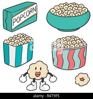 Vektor einrichten von Popcorn Stock Vektor