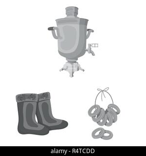 Land Russland, Reisen monochrome Icons im Set Sammlung für Design. Sehenswürdigkeiten und verfügt über Vektor Symbol lieferbar Abbildung. Stock Vektor