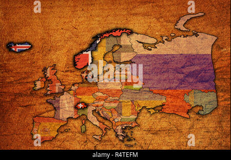 Karte der Europäischen Freihandelsassoziation Stockfoto