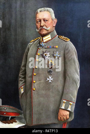PAUL von Hindenburg (1847-1934) als Leiter des deutschen Generalstab über 1917 Stockfoto