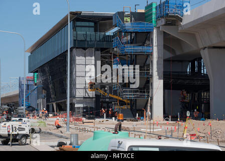 September 2018 Kellyville (Sydney) NSW, Bau der Sydney Metro Nordwest rail line ist derzeit auf Budget und Zeitplan voraus Stockfoto