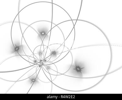 String Theorie. Physikalische Prozesse und Quantentheorie. Quantenverschränkung. Eine abstrakte Computer generierten modernen fractal Design auf dunklem Hintergrund. Ein Stockfoto