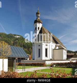 Blick auf die Pfarrkirche Stockfoto