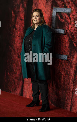 Philippa Boyens gesehen die Teilnahme an der Uraufführung von 'Mortal Motoren" im Cineworld Leicester Square in London. Stockfoto