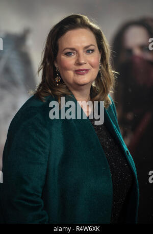 Philippa Boyens gesehen die Teilnahme an der Uraufführung von 'Mortal Motoren" im Cineworld Leicester Square in London. Stockfoto