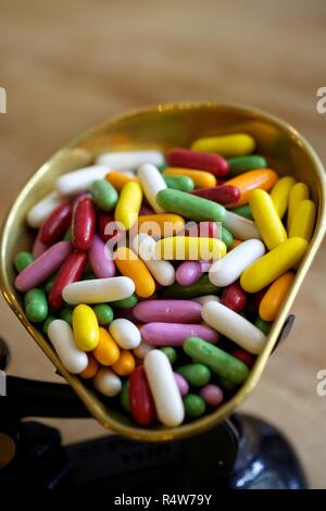 Fach der bunten Jelly Beans Süßigkeiten Stockfoto