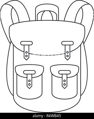 Klettern Rucksack Symbol. Umrisse klettern Rucksack vektor Symbol für Web Design auf weißem Hintergrund Stock Vektor