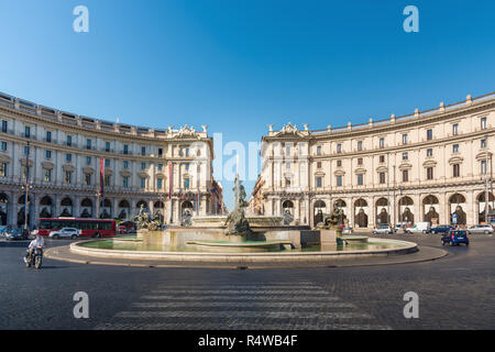 Brunnen der Najaden, Piazza della Repubblica, Rom, Italien Stockfoto