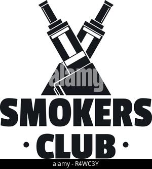 Vape Raucher Club Logo. Einfache Abbildung: vape Raucher club Vektor Logo für Web Design auf weißem Hintergrund Stock Vektor