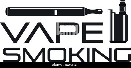 Vape Mann rauchen Logo. Einfache Abbildung: vape Mann rauchen Vektor Logo für Web Design auf weißem Hintergrund Stock Vektor