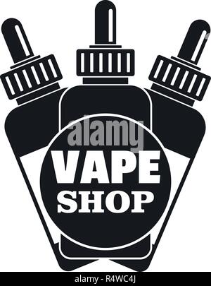 Vape liquid shop Logo. Einfache Abbildung: vape Liquid shop Vector Logo für Web Design auf weißem Hintergrund Stock Vektor