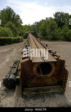 Die NS-V1 Rakete Startrampe im La Coupole u-Beton Bunker Komplex in der Nähe von Saint-Omer im nördlichen Frankreich. La Coupole u-con Stockfoto