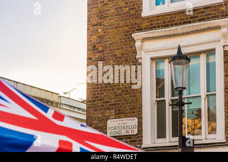 Ein Blick auf die Portobello Road Market Stockfoto