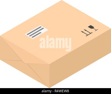 Papier, Symbol. Isometrische Papier box Vektor Symbol für Web Design auf weißem Hintergrund Stock Vektor