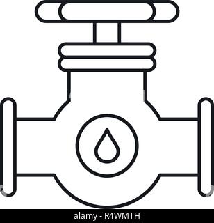 Kraftstoffhahn pipe Symbol. Umrisse benzin Rohr Vektor ist, tippen Sie auf das Symbol für Web Design auf weißem Hintergrund Stock Vektor