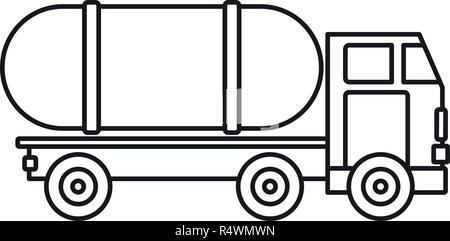 Tanker lkw-Symbol. Übersicht Tankwagen vektor Symbol für Web Design auf weißem Hintergrund Stock Vektor